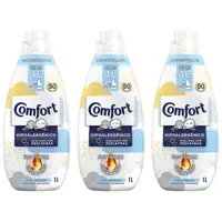 Kit Amaciante de Roupa Comfort Puro Cuidado - Concentrado 1L Cada 3 Unidades em oferta na Magazine Luiza
