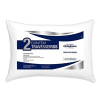 Imagem da promoção Travesseiros Ortobom Twee em Fibra Siliconada 45 x 65 cm Brancos – 2 Unidades