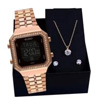 Imagem da promoção Kit Relógio Feminino Euro Fashion Fit Diamond Rose EUBJK032AA/4P Colar e Brincos