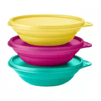 Imagem da promoção Conjunto de Tigelas de Plástico 3 Peças Tupperware Pragela Colors