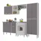 Armário de Cozinha Compacta Xangai Plus Multimóveis Branco/Fumê em oferta