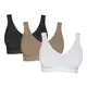 Kit 3 Tops Hanes Sem Costura Nas Laterais Feminino Sem Bojo em oferta