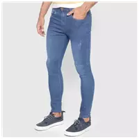 Imagem da promoção Calça Jeans Skinny Terminal Com Puídos Masculina