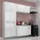 Cozinha Completa Itatiaia Aço Amanda Com Paneleiro Duplo Armário Aéreo e Balcão Branco Nevada em oferta