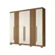 Guarda-roupa Casal 6 Portas 4 Gavetas - Santos Andira Buriti em oferta