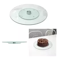 Imagem da promoção Centro de Mesa Giratório de Vidro Prato Decorativo 30Cm - TOP ÚTIL