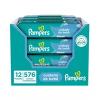 Imagem da promoção Kit Lenços Umedecidos para Limpeza Pampers - Cuidado de Bebê 576 Unidades