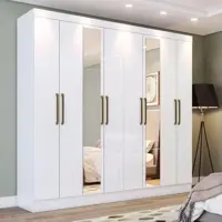 Guarda Roupa Casal 08 Portas 04 Gavetas com Espelho Nevi Casa 812 em oferta na Casas Bahia
