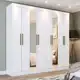 Guarda Roupa Casal 08 Portas 04 Gavetas com Espelho Nevi Casa 812 em oferta