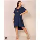 Vestido mullet com manga curta e bolso - Neide modas em oferta
