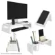 Kit Organizador de Mesa e Escritório Prime Branco e Cristal Maxcril em oferta