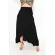 Saia Envelope Longa Transpassada Com Amarração E Fenda Midi - DEG NOBRE FASHION em oferta
