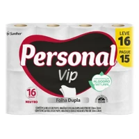 Imagem da promoção Papel Higiênico Vip Folha Dupla Personal Branco 16 Unidades