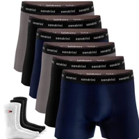 Imagem da promoção Kit 6 Cueca Sandrini Boxer Adulto Algodão + 2 Pares Promoção