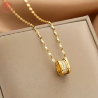 Imagem da promoção Colar De Aço Titânio Diamante Com Revestimento De Ouro Moda Feminina