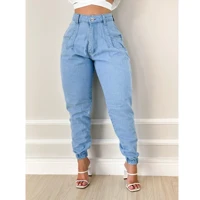 Imagem da promoção Calça Jeans Feminina Cintura Alta Jogger estilo blogueira