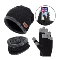 Imagem da promoção Kit Inverno Touca de Frio + Gola Forrada+ Luva - Masculina e Feminina Cachecol Echarpe