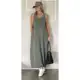 Vestido Regata Liso LONGO Estonado Com Bolso 100% algodão em oferta