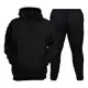 Conjunto Moletom Kit Canguru + Calça Unissex Algodão Liso em oferta