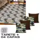 Kit tapete sala quarto Geometrico 1M X 1,35M + 04 Capas Gorgurinho 45CMX45CM Completo em oferta