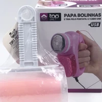 Imagem da promoção 1 KIT Papa Bolinhas USB Tira Pelos Portátil + Rolo Tira Pelos Lavável Plástico Original Alta Qualida