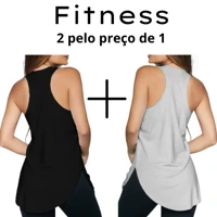 Imagem da promoção Kit 2 Camisetas Fitness Térmica Básica Tapa Bumbum Academia Corrida Crossfit