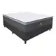 Cama Box Casal Colchão Molas Ensacadas Pillow Top Maximus 138x188x67cm cinza e preto Gazin suporta a em oferta
