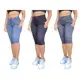 kit 3 calças corsário feminina calça jogger com elastano cintura alta em oferta