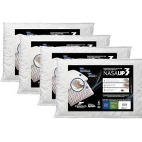 Imagem da promoção kit 4 pçs travesseiro nasa up 3 p/fronhas 50x70 cm - Fibrasca, Branco