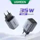 Carregador Rápido UGREEN 35W GaN 1C1A PD Tipo C Para iPhone Série 15-8 , SAMSUNG S23-S8 , iPad Pro , em oferta