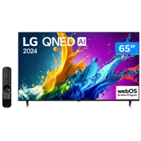 Imagem da promoção Smart TV 65" 4K QNED LG 65QNED80TSA WebOS 24 Processador a5 Ger7 Wi-Fi Bluetooth com Alexa e Chromec