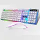 Kit Teclado Mouse Semi Mecânico RGB LED Gamer Jogo M400/M300 Com Fio em oferta