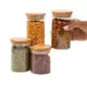 Kit 4 potes de vidro tampa de bambu herméticos redondos - Tud em oferta