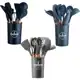 Jogo de Cozinha Kit com 5 pcs ou/ 12 Peças de Silicone, Utensílios e Copo Suporte para Cozinha Cabo em oferta