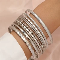 Imagem da promoção Conjunto de Pulseira de Metal Simples em Forma de Diamante em Forma de Anel Simples Pulseira de Nich