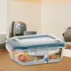 5 Potes Vidro Herméticos 640ml Retangular Com Divisória em oferta
