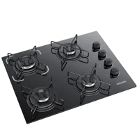 Imagem da promoção Cooktop 4 Bocas Itatiaia Essencial com Mesa de Vidro Temperado e Acendimento Automático Preto Bivolt