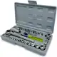Maleta Jogo Conjunto Chave catraca 46/40 peças 1/4'' com soquete reversível resistente aço inox em oferta
