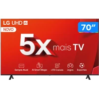 Imagem da promoção Smart TV 70" 4K LG Ultra HD 70UT8050 com Processador a5 Ger7 AI, Alexa/Chromecast integrado, Otimiza