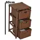 Gaveteiro 3 Gavetas Fibra Sintética 60x30x30cm Vime Organizador e Decoração em oferta