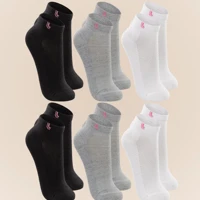 Imagem da promoção Kit De 6 Pares De Meias Originais Lupo Sport Feminino Cano Curto Em Algodão