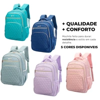 Imagem da promoção Mochila Escolar Bolsa Feminina Nova Notebook Grande Compartimento Impermeável Reforçada para Viagem