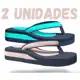 Kit 2 pares de chinelo Ortopédico papete sandália Feminina confortável Anabela anatômico em oferta