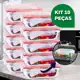 Kit 10 Potes Vidro Hermético 640ml Retangular 4 Travas Marmita Premium em oferta