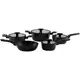 Jogo de Panelas Brinox Revestimento Cerâmico de Alumínio Preto 5 Peças Carbon Ceramic Life em oferta