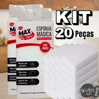 Imagem da promoção Kit 10/20 Esponjas Mágica Branca Tira Manchas Riscos Max Clean Clink Mutliuso