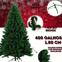 Imagem da promoção Árvore de natal Pinheiro Verde luxo 1,80m 400 Galhos