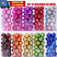 Imagem da promoção 15 Bolas Natal Glitter, Fosca, Lisa - Master Christmas