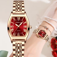 Imagem da promoção CRRJU Original Women Watch Top Luxo Marca De Aço Inoxidável Quadrado Design Criativo Discagem Moda C