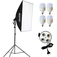 Imagem da promoção Kit Soft Box Quadruplo 50 X 70 + Tripé 2m + 4 Lampadas Led, luz contínua para est